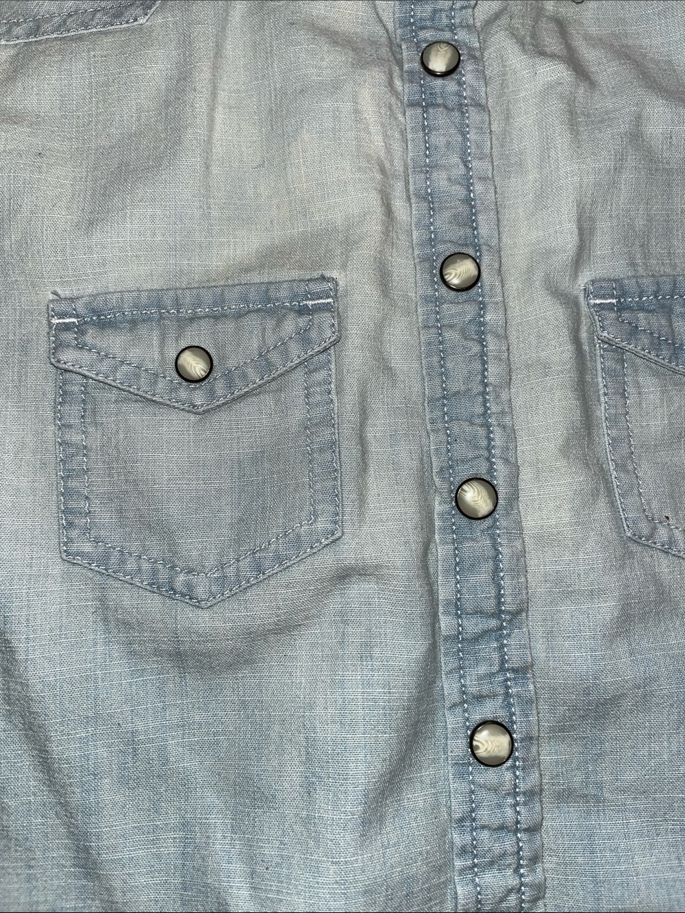 American Eagle Outfitters  Button-Up Denim Western Shirt Sz XS - Picture 3 of 5